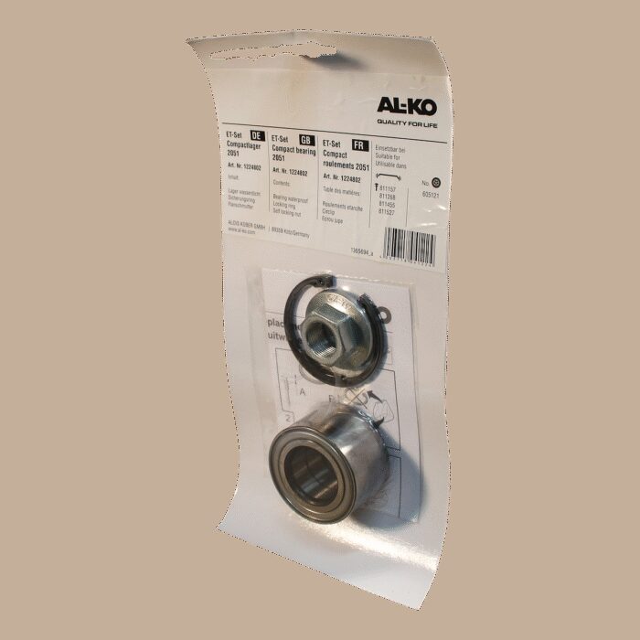compactlagerset waterdicht lager, borgring, flensmoer Ø34 x Ø64 x 34mm AL-KO rem 2051 Compact