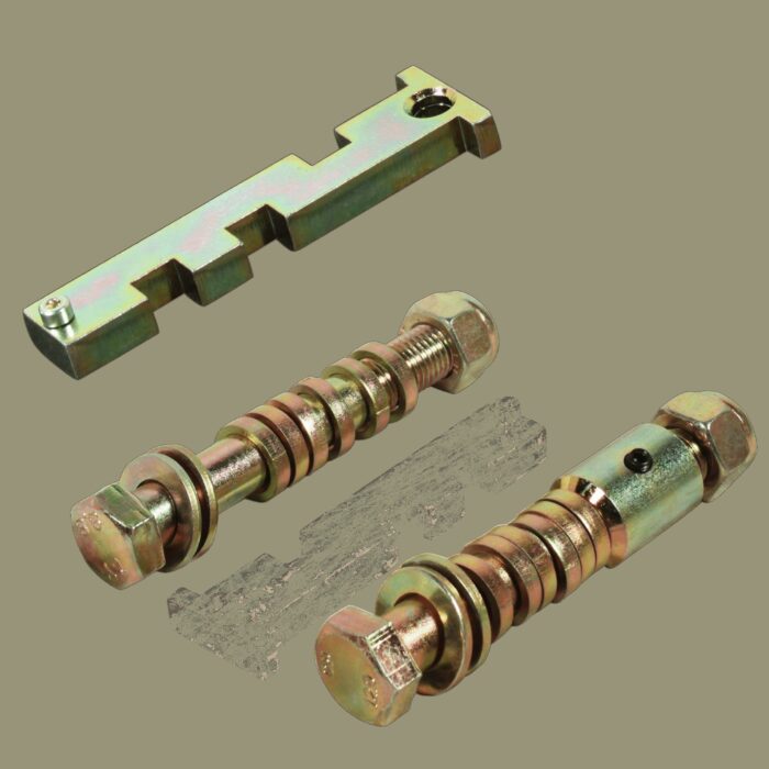 koppelingsslot vaste montage Steady 3500 kg M16 + lange klepel SCM (koppelingen 3500kg M16) 2x horizontaal M16 + 1x verticaal M16 - Afbeelding 2