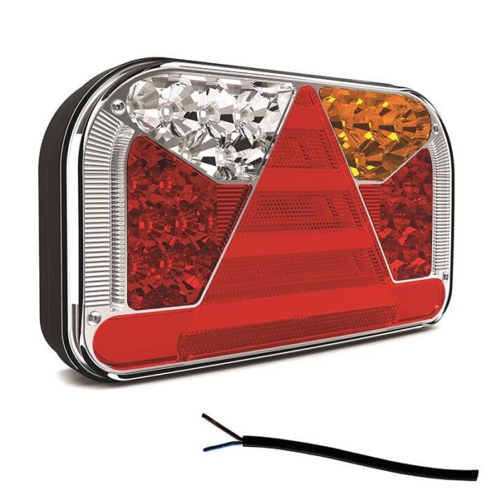 achterlicht 100cm LED links kabel remlicht knipperlicht kentekenlicht zijdelings mistlamp achteruitrijlamp neon-achterlicht lengte driehoek IP68 12/24 V Lavaflow