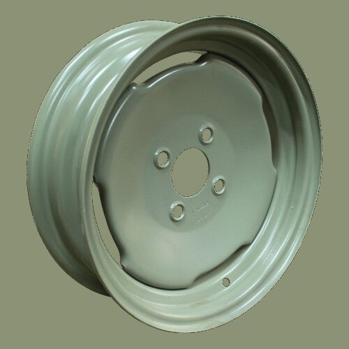 wiel 4Jx13H ET0 60/100/4 staal grijs groen