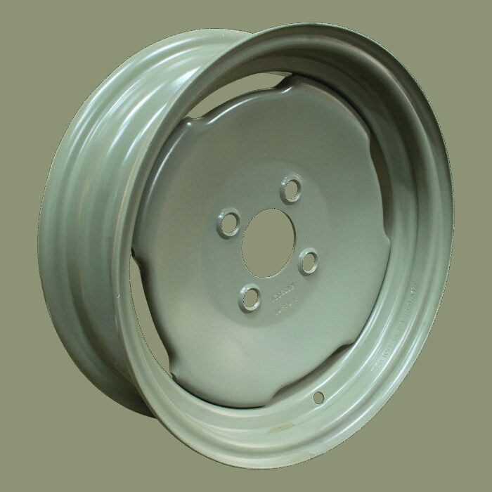 wiel 4Jx13H ET0 60/100/4 staal grijs groen
