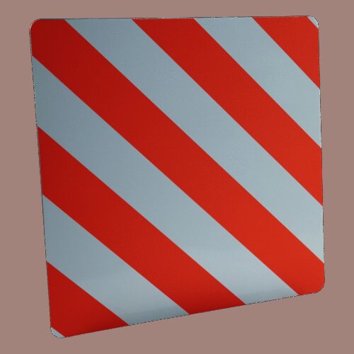 markeringsbord lange lading 500mm x 500mm oranje / wit