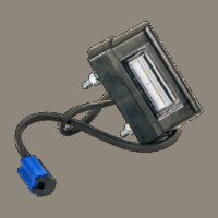 kentekenlamp LED 12/24 V 83 x 50 x 30mm DC kabel 200mm, 0,75mm² 45mm  CE, ECE-R10 / R7 / R4 wit