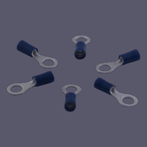 ringkabelschoen voor draad 1,5 - 2,5mm2 , M6 , blauw