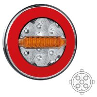 achterlicht LED links of rechts (universeel) 5 PIN's bajonet remlicht knipperlicht    neon-achterlicht  IP68 12/24 V Lavaflow