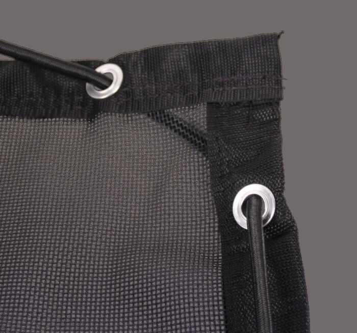 gaaskleed, premium kwaliteit 2500x1600mm PVC, 350 gr/m2 gitzwart RAL 9005 - Afbeelding 2