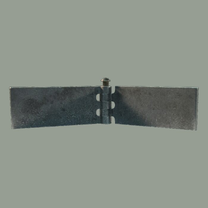 recht portierscharnier met stalen pen 40 x 100mm scharnierblad blank