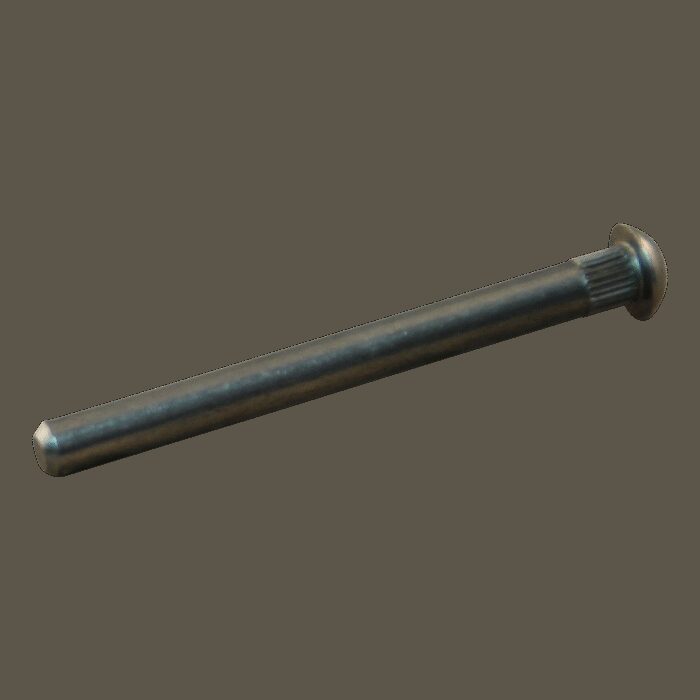 recht portierscharnier met rvs pen 40 x 80mm scharnierblad blank - Afbeelding 3