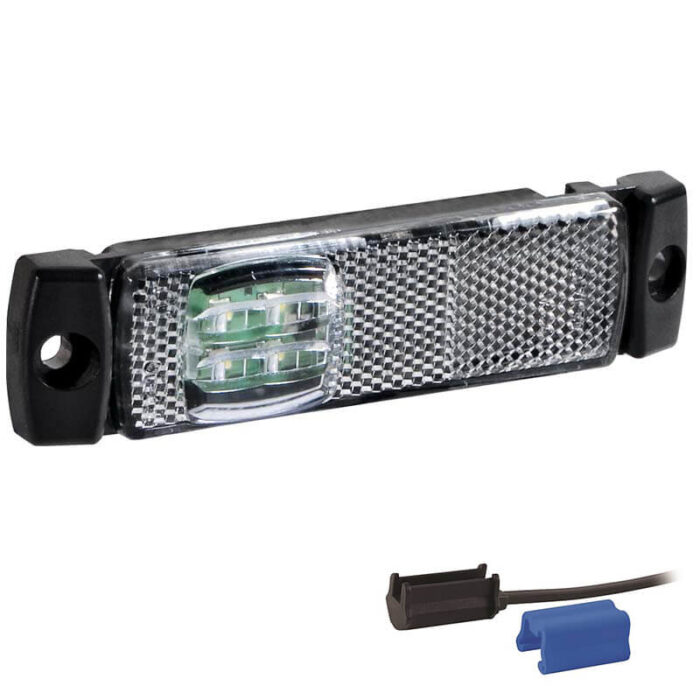 breedtelicht 130 x 32 x 14,5mm 116mm wit DC kabel 500mm 12/24 V