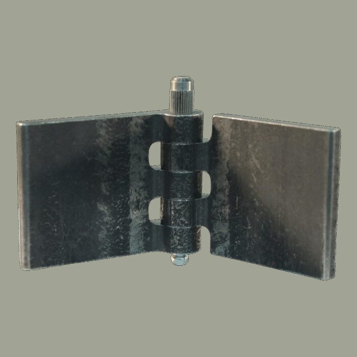 recht portierscharnier met pen met smeernippel 50 x 60mm scharnierblad blank