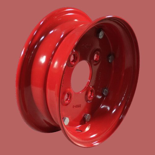 wiel 3.00D-8 ET0 60/100/4 staal, rood