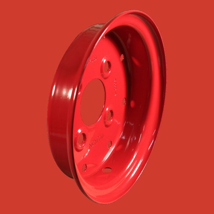 wiel 3.00D-8 ET0 60/100/4 staal, rood - Afbeelding 2
