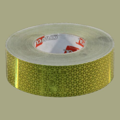 markeringssticker opleggers >3500kg 50mm x 50mtr geel