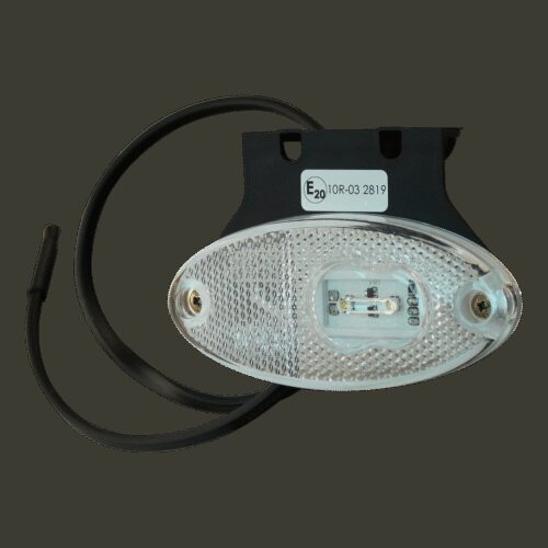 breedtelicht 309 , DC kabel 500mm. 2x0,75mm² inclusief montagesteun