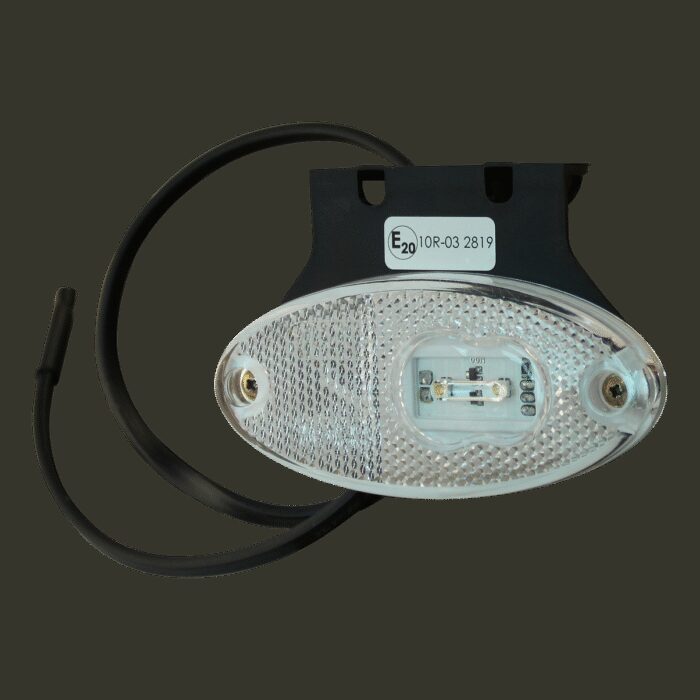 breedtelicht 309 , DC kabel 500mm. 2x0,75mm² inclusief montagesteun