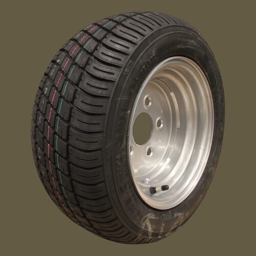 luchtband + wiel 195/50 B10 (18x8.00-10) Trailermaxx M-8001 + 6.00Ix10H2 ET-4 66,5/112/5 98 N staal grijs