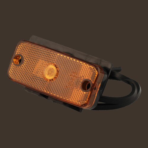 Zijmarkeringslamp Radex 915 led 12V+24V Inclusief montagesteun 90° Kabel 500mm met quick connector