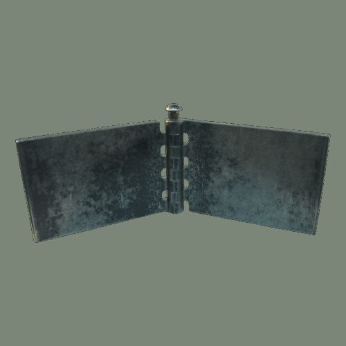 recht portierscharnier met pen met smeernippel 80 x 240mm scharnierblad blank