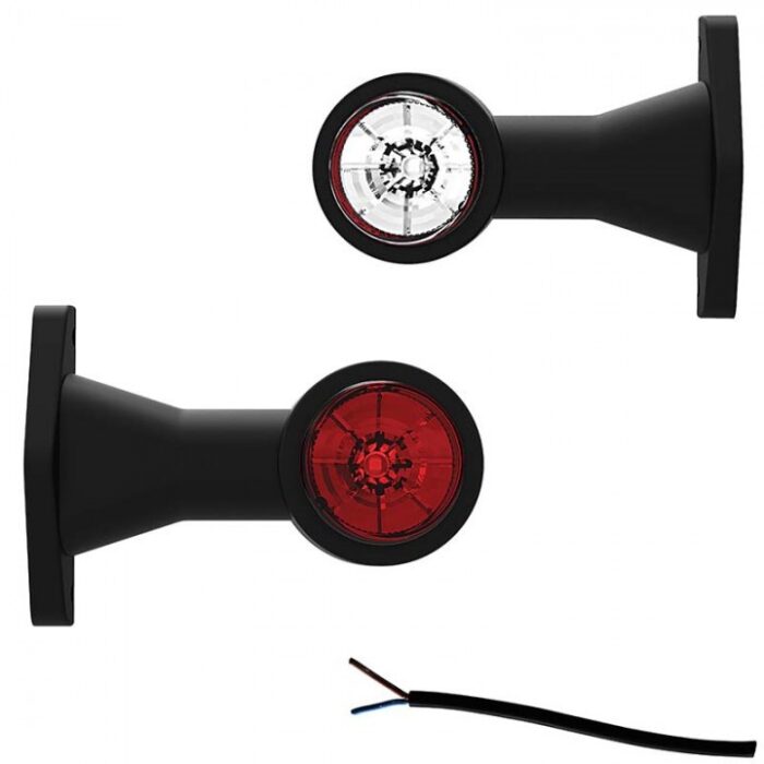 contourlamp 118 x 130 x 45mm 76mm rood/wit Rood/wit universeel kabel 200mm  12/24 V CE, ECE-R10 / R7
