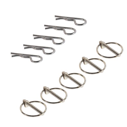 assortiment borgveren+clips verenstaal,  wit verzinkt