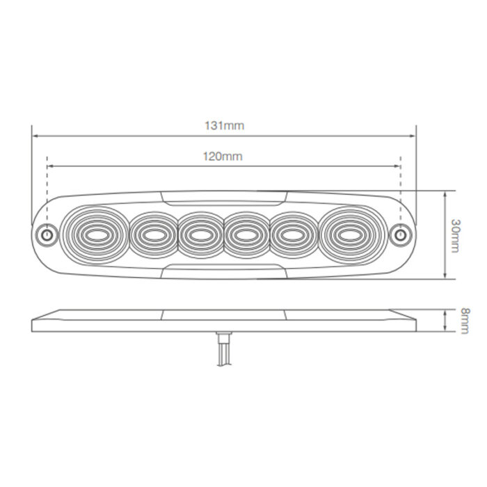 kabel achterlicht universeel remlicht knipperlicht    achterlicht  IP67 12/24 V - Afbeelding 5