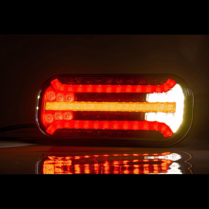 achterlicht LED universeel 100cm kabel 214,3 x 94,3 x 36,2mm opbouw remlicht knipperlicht   Achteruitrijlicht achterlicht rechthoek reflector 150mm IP68 12/24v CE, ECE-R10 / R7 / R6 / R23 / R3 - Afbeelding 5