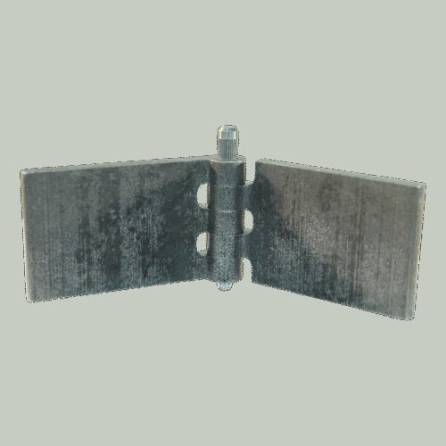 recht portierscharnier met pen met smeernippel 50 x 80mm scharnierblad blank niet demonteerbaar
