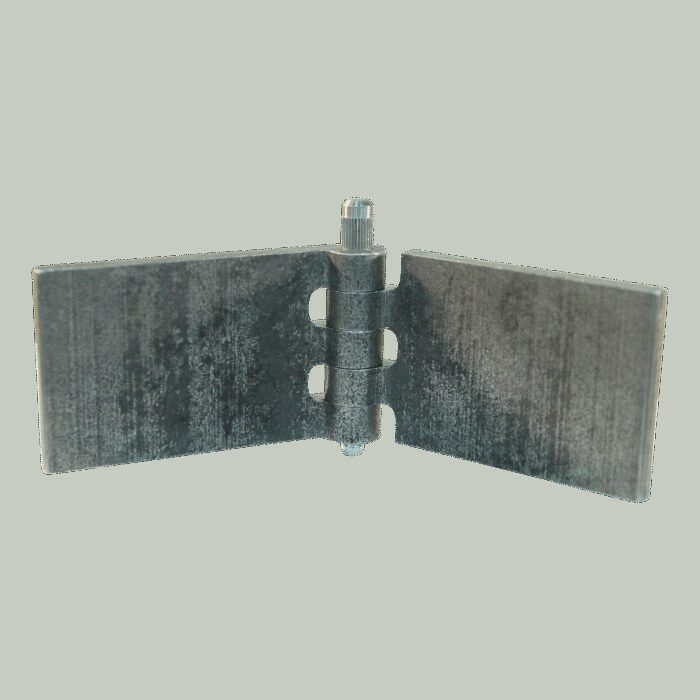 recht portierscharnier met pen met smeernippel 50 x 80mm scharnierblad blank niet demonteerbaar