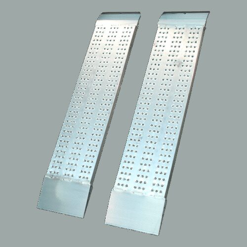 set oprijplaten recht aluminium 2000 x 315 opleglip ( L standaard )