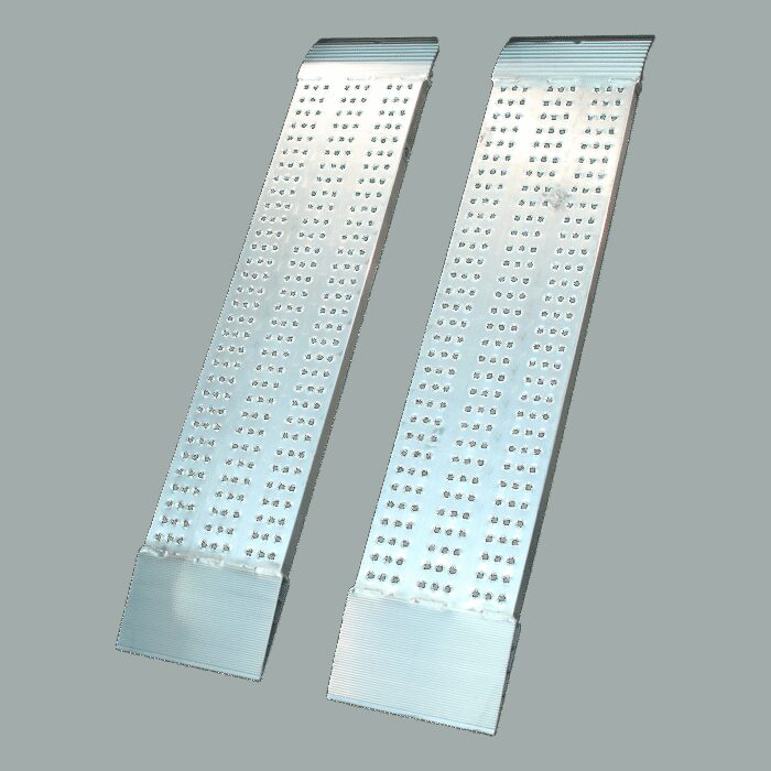 set oprijplaten recht aluminium 2000 x 315 opleglip ( L standaard )
