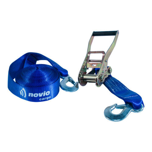 spanband, 2-delig , met ratel en gaffelklephaken blauw 50mm 7000mm Novio cargo