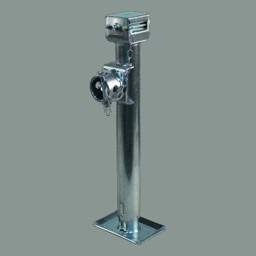 steunpoot wegklapbaar LR met zeskant SW19 Ø57mm 1300kg verzinkt 375mm 560mm