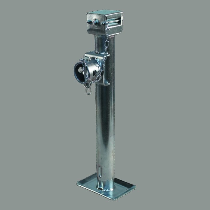 steunpoot wegklapbaar LR met zeskant SW19 Ø57mm 1300kg verzinkt 375mm 560mm