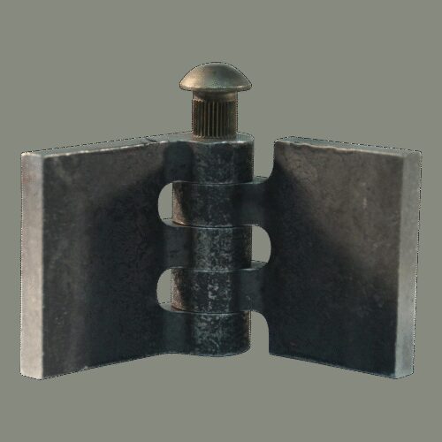 recht portierscharnier met stalen pen 40 x 40mm scharnierblad blank