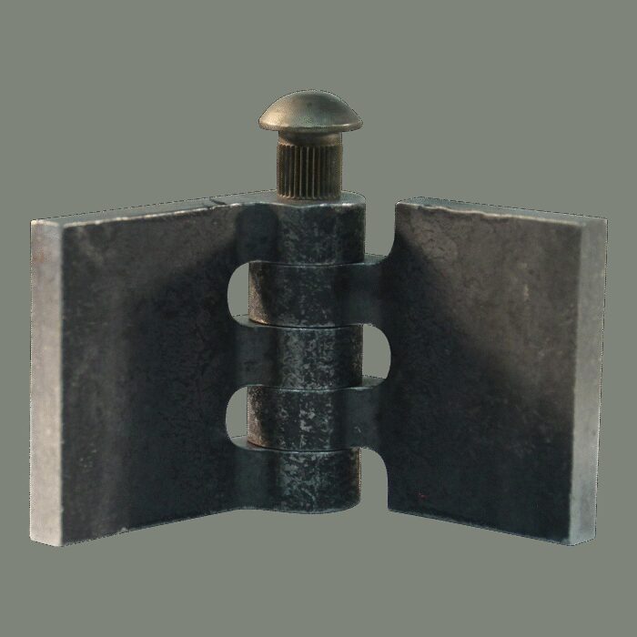 recht portierscharnier met stalen pen 40 x 40mm scharnierblad blank