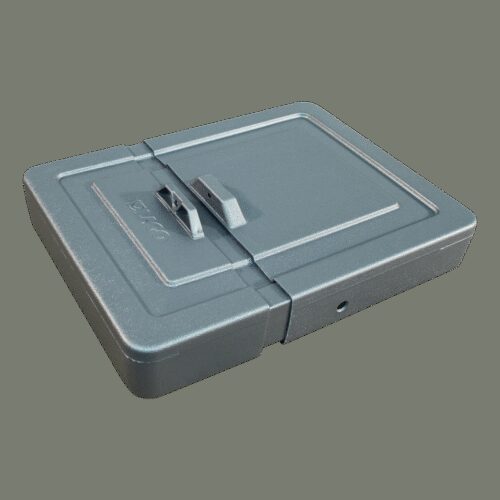 documenthouder "Holdyx" rechthoek 325x270x71mm zilvergrijs UV bestendig