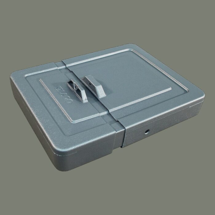 documenthouder "Holdyx" rechthoek 325x270x71mm zilvergrijs UV bestendig