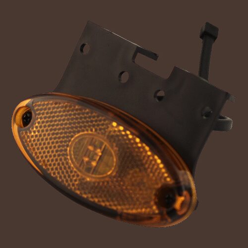 zijmarkeringslamp Aspöck Flatpoint II led Orange Inclusief montagesteun "C" 90° DC kabel 500mm