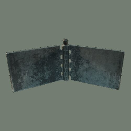 recht portierscharnier met rvs pen 80 x 120mm scharnierblad blank