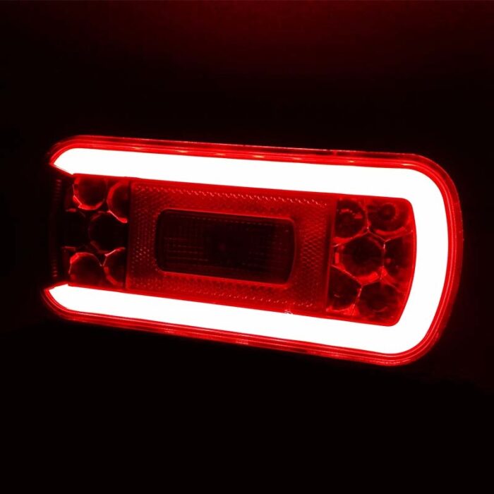 achterlicht 100cm LED links of rechts (universeel) kabel remlicht knipperlicht kentekenlicht zijdelings  achteruitrijlamp neon-achterlicht rechthoek reflector waterproof 12/24 V Lavaflow - Afbeelding 3
