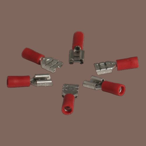 vlakstekerhuls voor draad 0,5 - 1,5mm2 , 6,3x0,8mm, rood