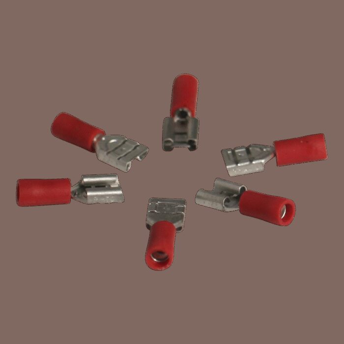 vlakstekerhuls voor draad 0,5 - 1,5mm2 , 2,8x0,8mm, rood
