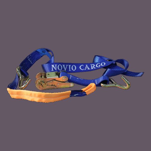 spanband voor autotransporter met lus voor aluminium velg blauw/oranje 50mm 2000mm Novio Cargo