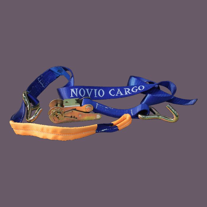 spanband voor autotransporter met lus voor aluminium velg blauw/oranje 50mm 2000mm Novio Cargo
