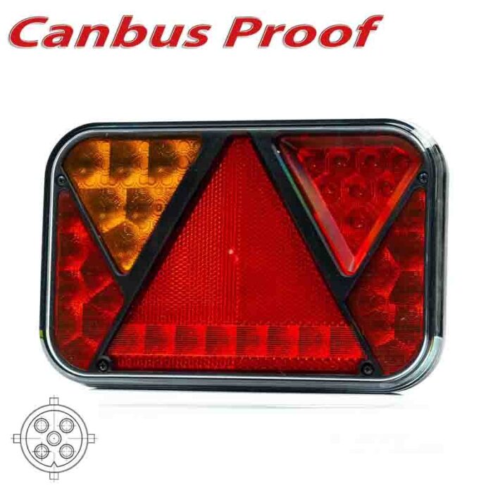 achterlicht VC-2721B5CAN 12 V links 5 PIN's bajonet