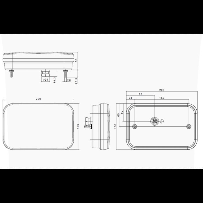 achterlicht VC-2721B5CAN 12 V links 5 PIN's bajonet - Afbeelding 10