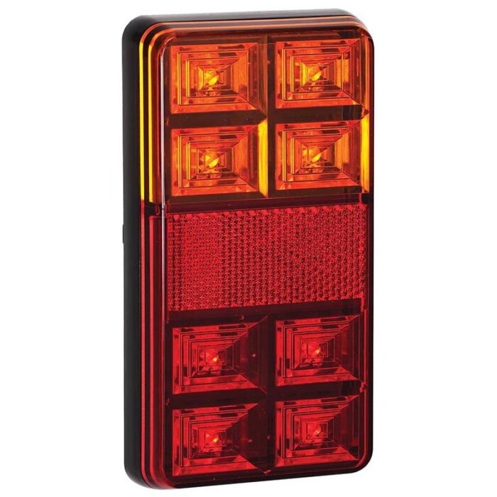 achterlicht universeel 40cm kabel 150 x 80 x 22mm opbouw remlicht knipperlicht    achterlicht rechthoek reflector 100mm IP67 12 V CE, ECE-R10 / R7 / R6 / R3 - Afbeelding 2