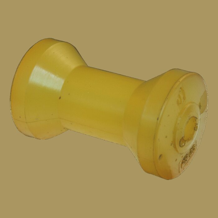 kielrol PU geel Ø73mm 128mm Ø16,5