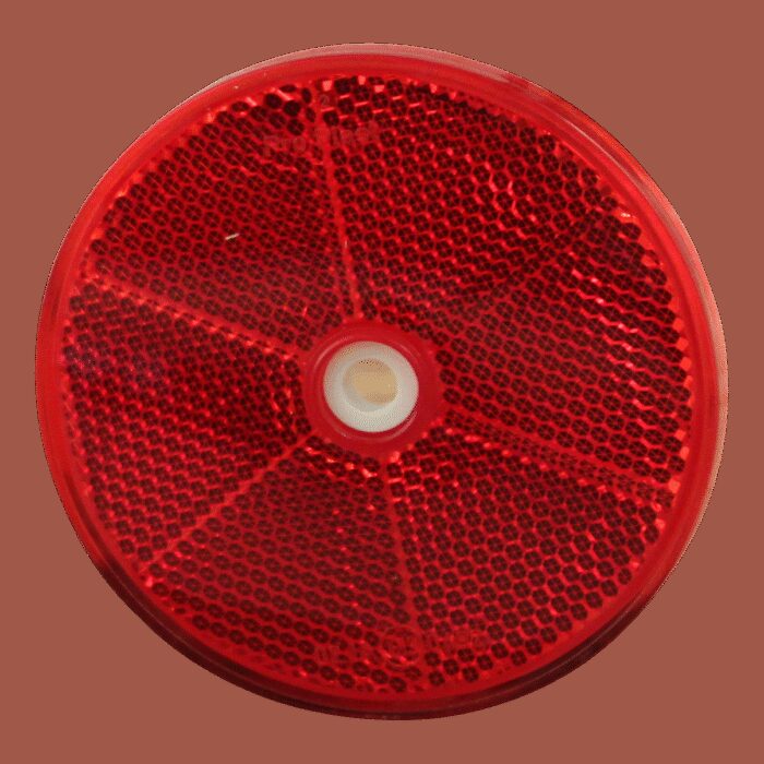 reflector Ø rood opschroefbaar Ø80