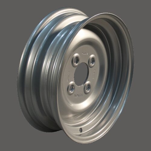wiel 4.00Bx12H2 ET0 60/100/4 staal grijs